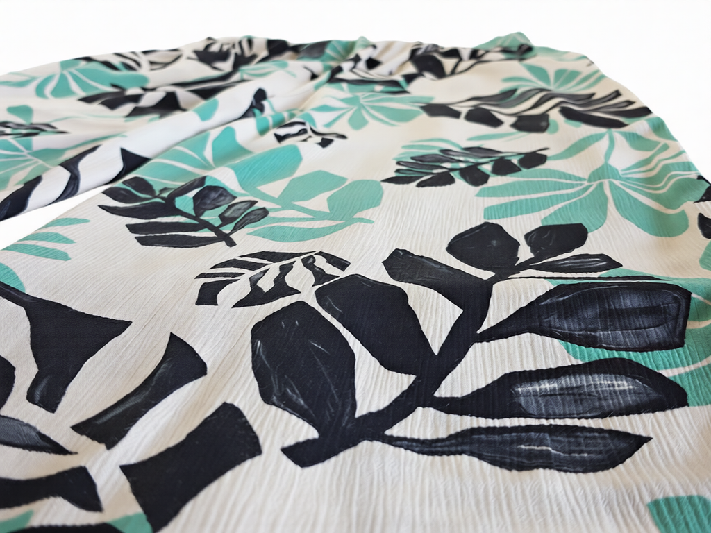 Pantalón Estampado Hojas Tropicales