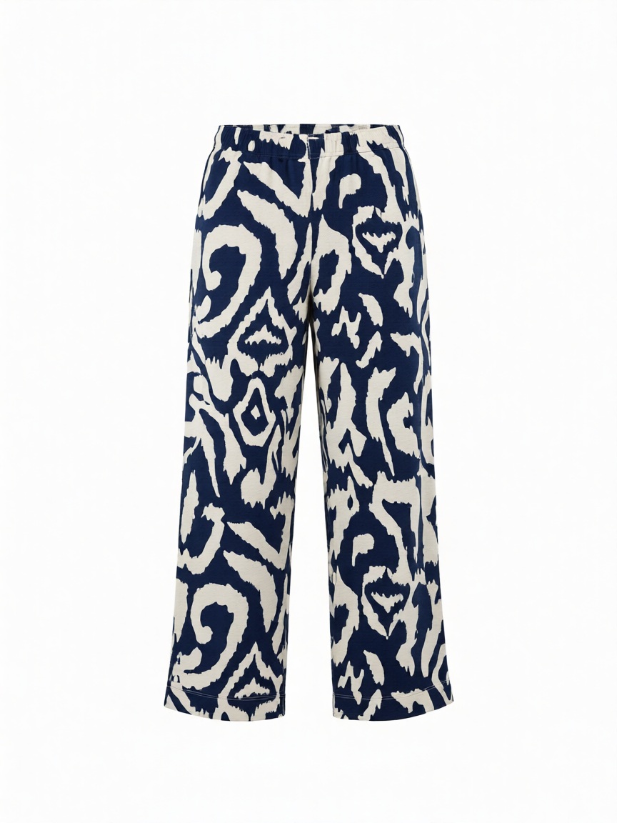 Pantalón Estampado Ikat Bicolor