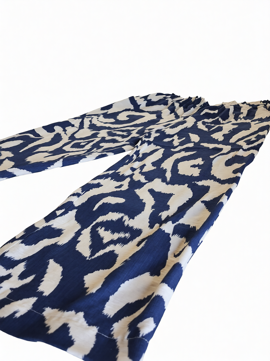 Pantalón Estampado Ikat Bicolor