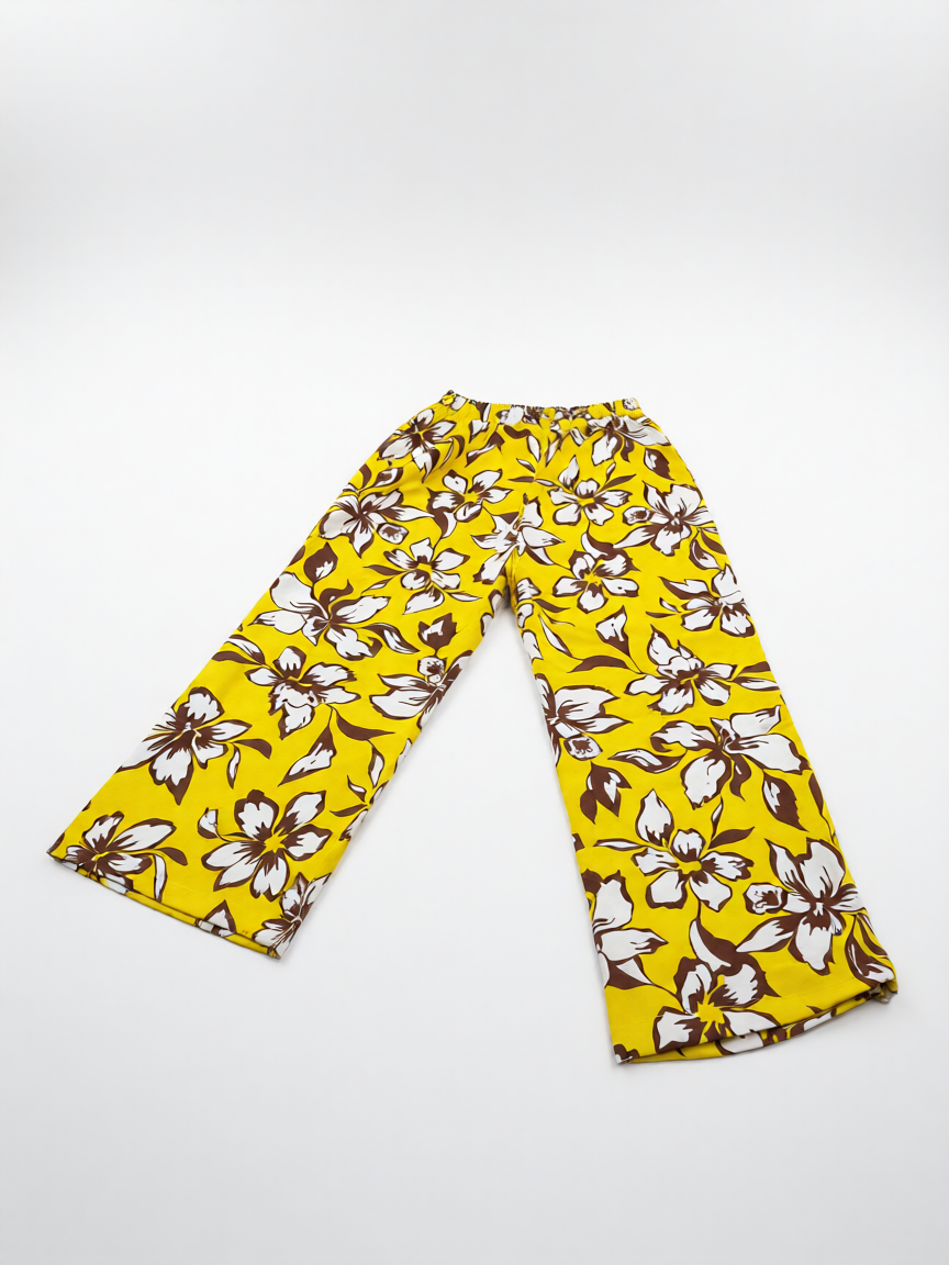 Pantalón Estampado Floral Amarillo