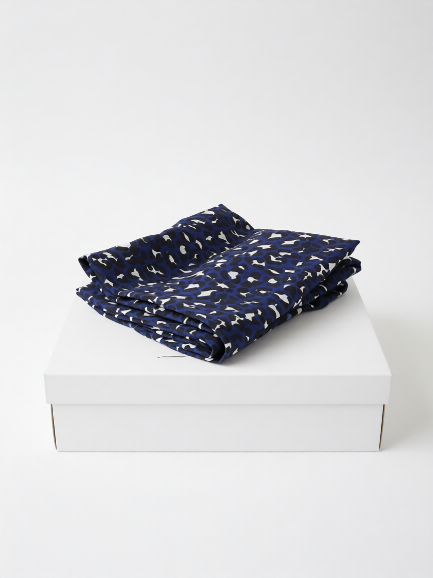 Pantalón Estampado Azul Marino
