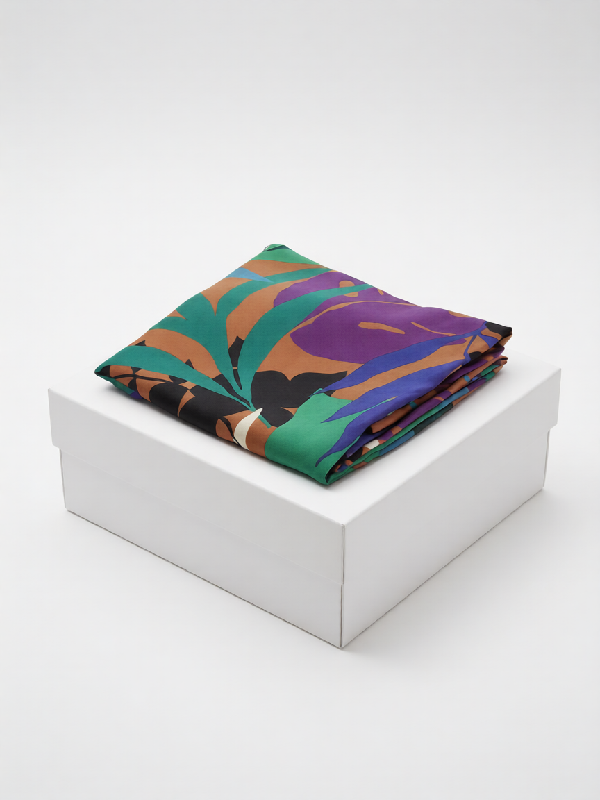 Pantalón Estampado Hojas Multicolor
