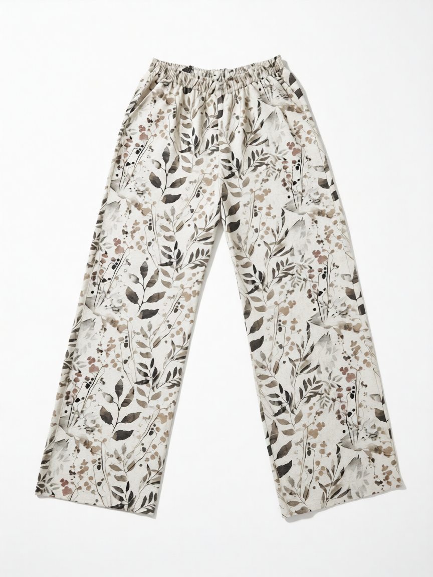 Conjunto Hecho a Mano para Mujer | Hojas Blanco